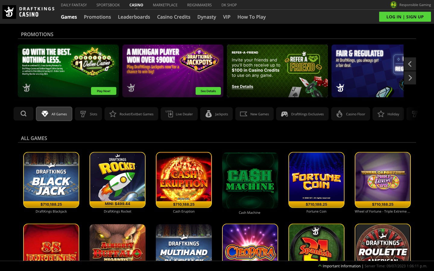 draftkings united states live casino