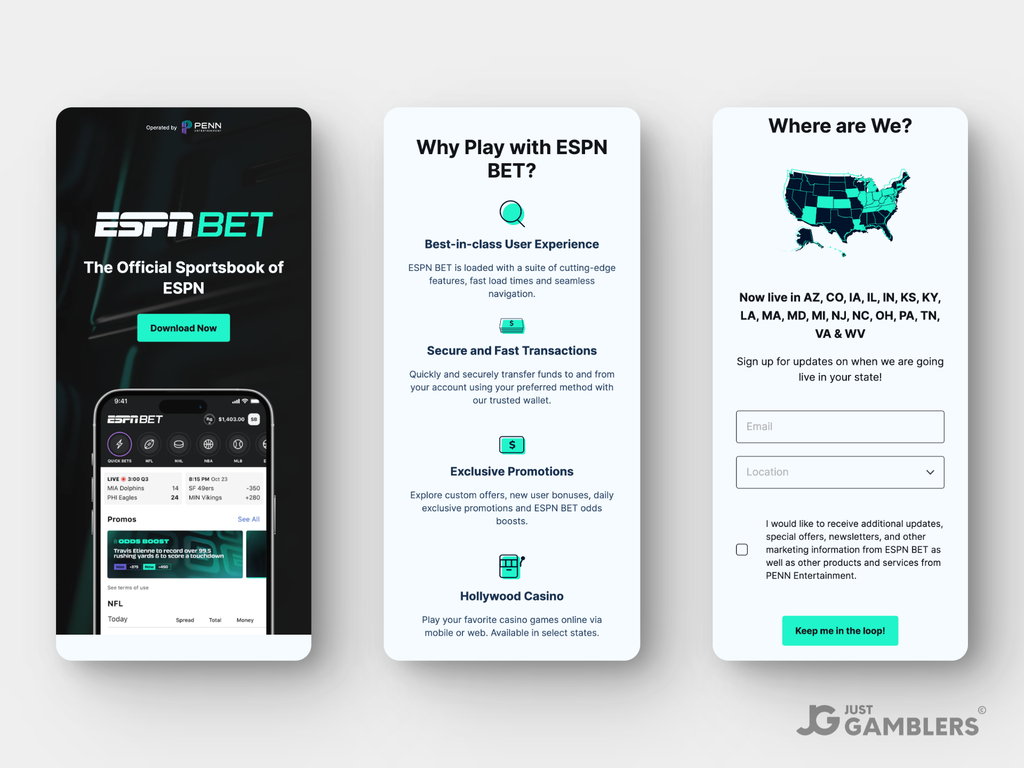 ESPN Bet Sportsbook NJ Product Preview Mobile