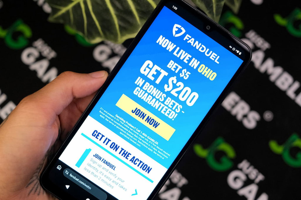 Photo of FanDuel Ohio online gambling site.