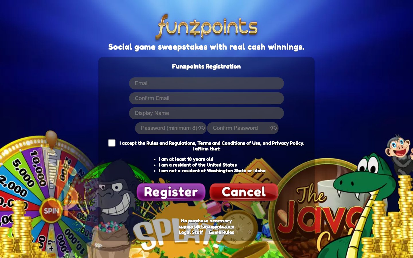 funzpoints register