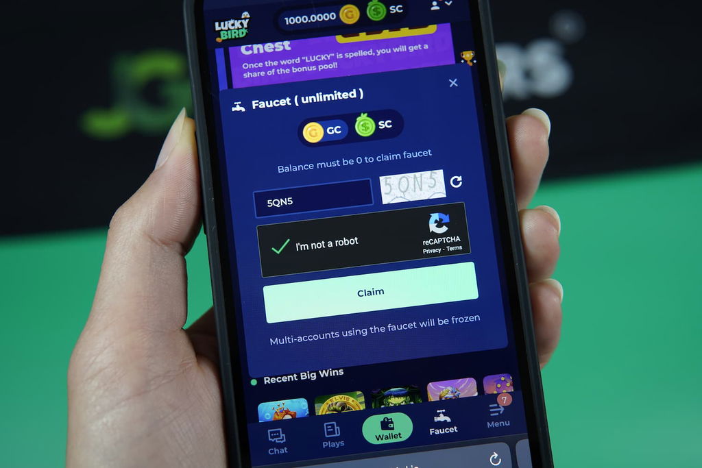 Photo of GC refill bonus on LuckyBird.io.