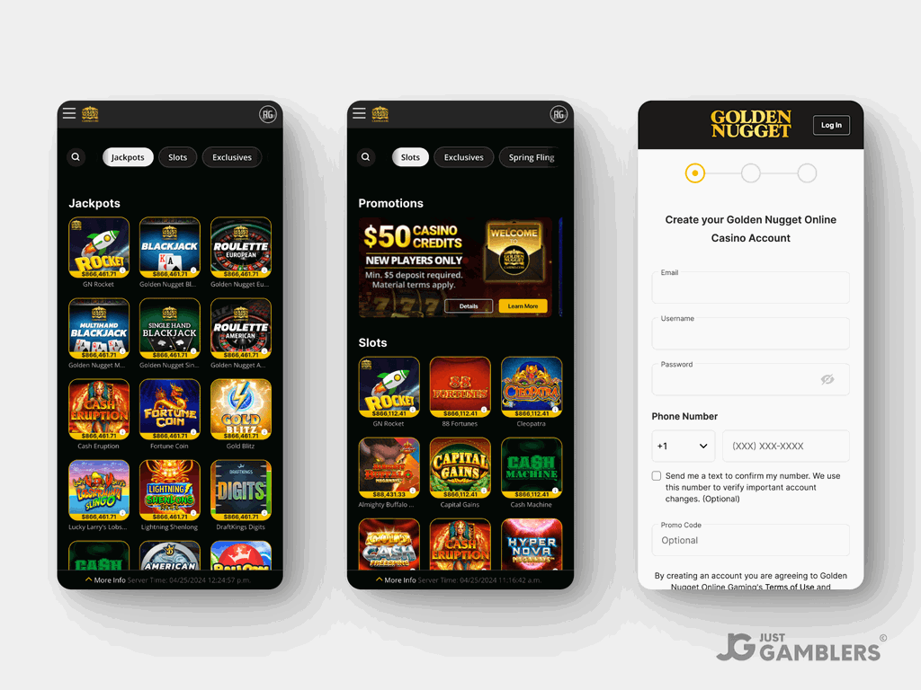 Golden Nugget Casino Product Preview Mobile