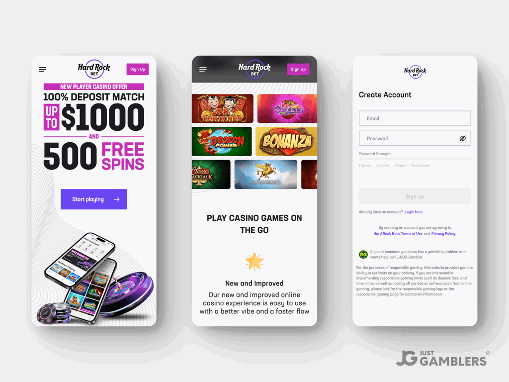 Hard Rock Bet Casino Product Preview Mobile