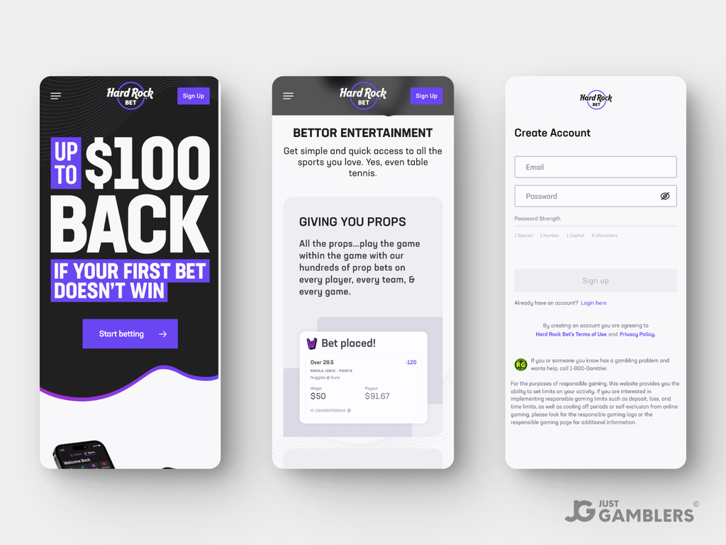 Hard Rock Bet Sportsbook NJ Product Preview Mobile