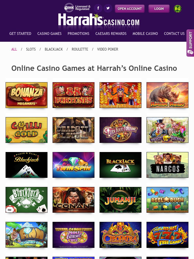 harrahs casino united states casino tablet