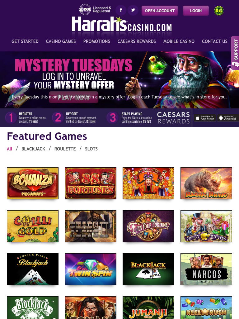 harrahs casino united states review tablet