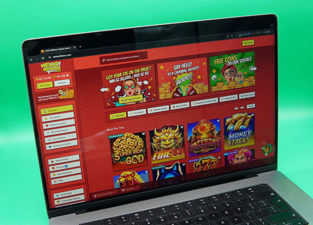 Photo of the desktop version of Hello Millions