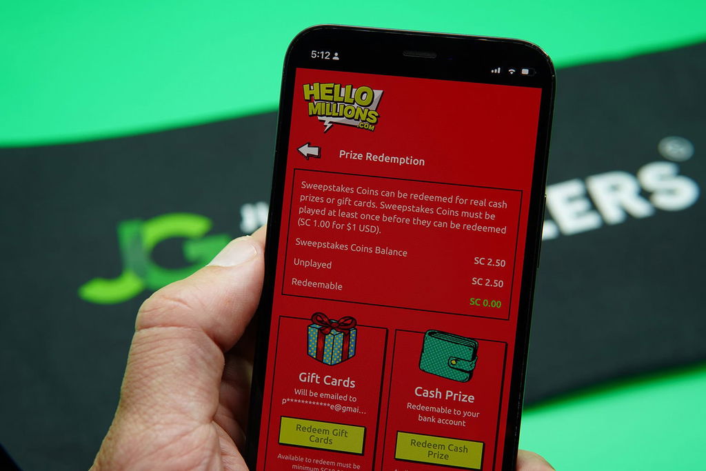 Prize redemption information at Hello Millions