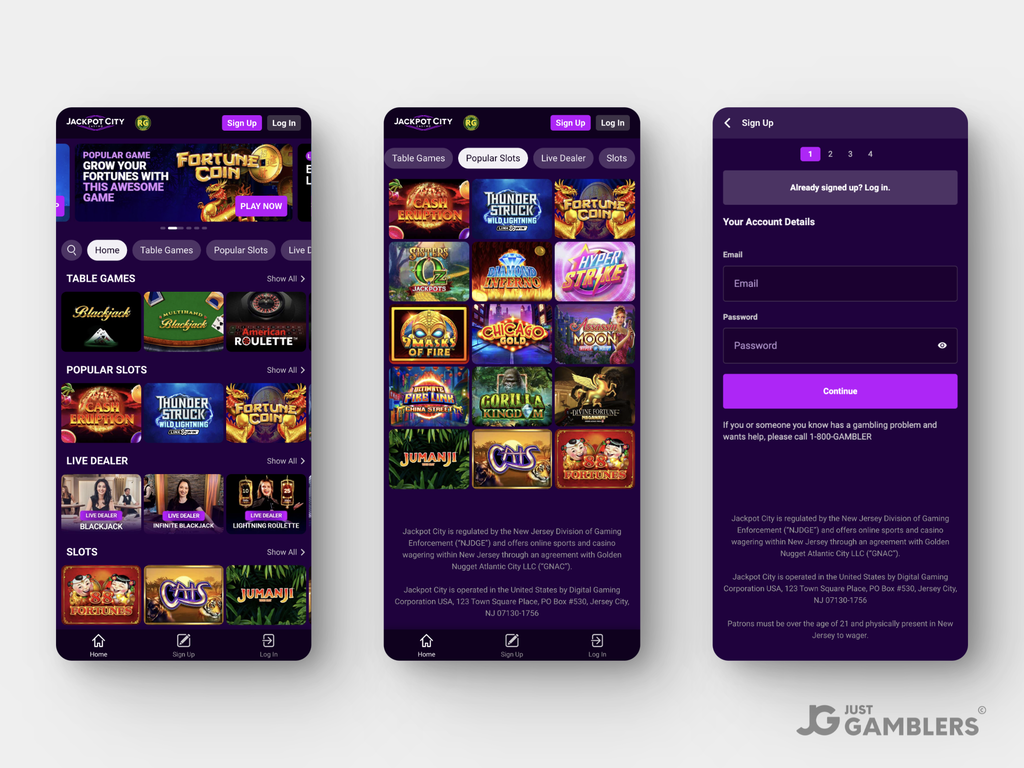 Jackpot City Casino NJ Product Preview Mobile