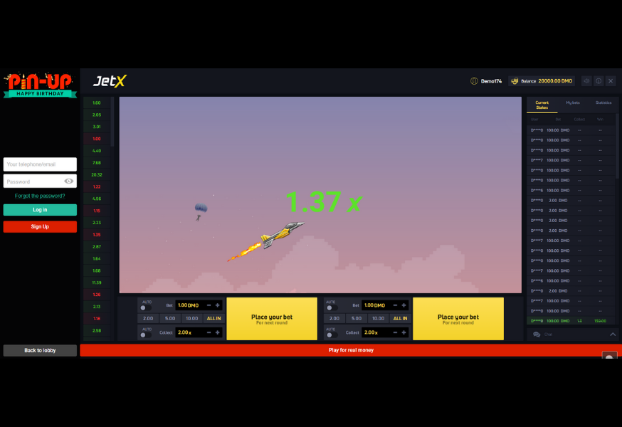 JetX Pin Up Casino