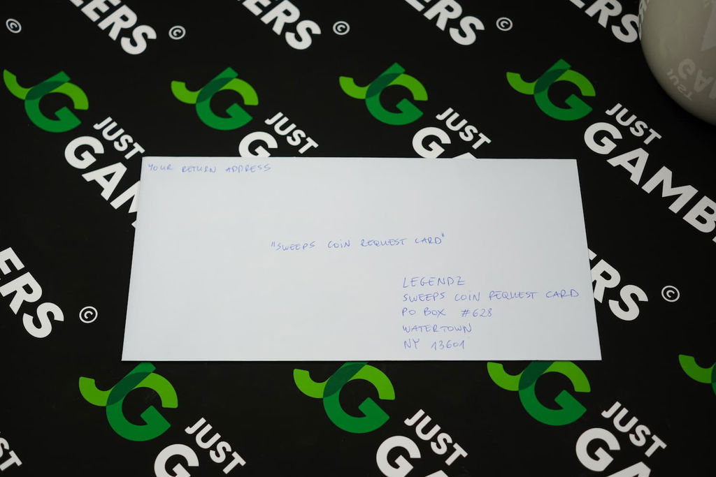 Photo of what you need to complete the Legendz mail-in request envelope.