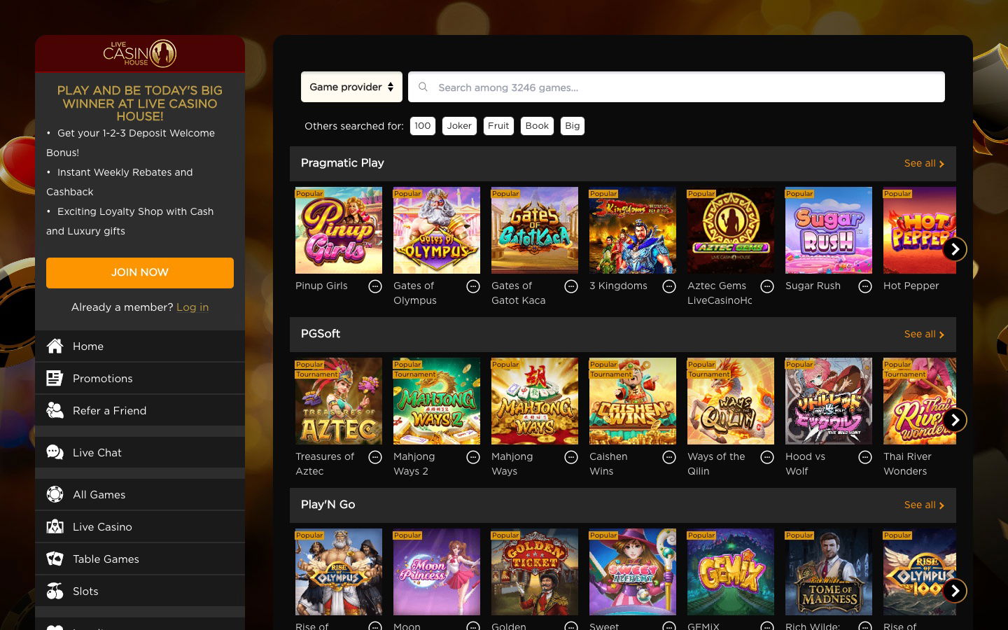 live casino house casino india