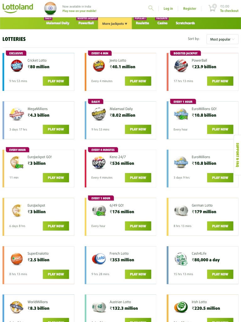 lottoland lotteries tablet