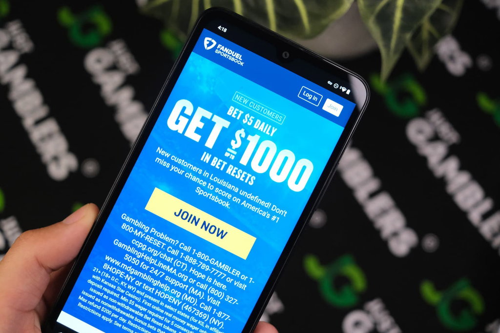 Photo of FanDuel Louisiana website.