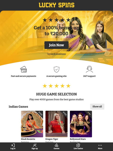 lucky spins india review tablet
