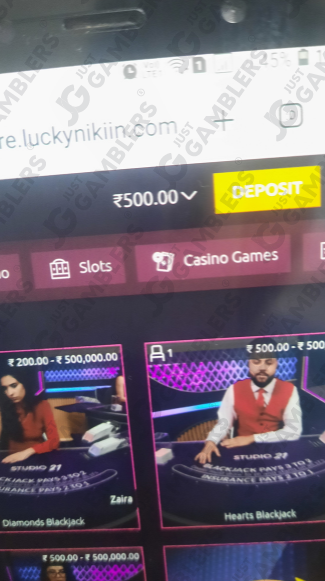 LuckyNiki Deposit INR