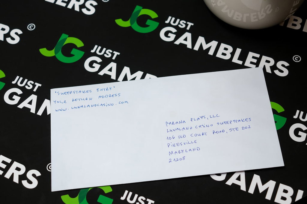 Photo of what you need to complete the LunaLand mail-in request envelope.