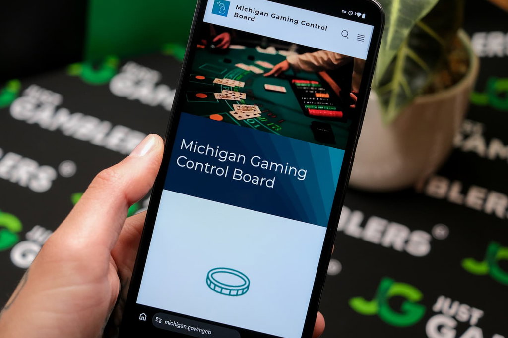 Photo of Michigan Gaming Control Board website.