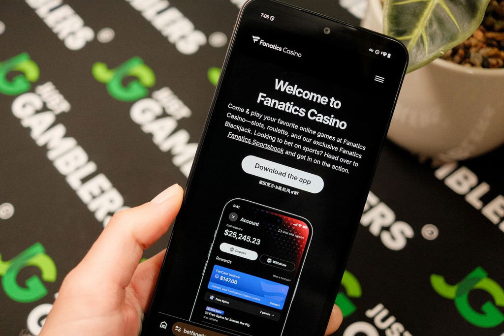 Photo of the Fanatics MI online casino on iPhone.