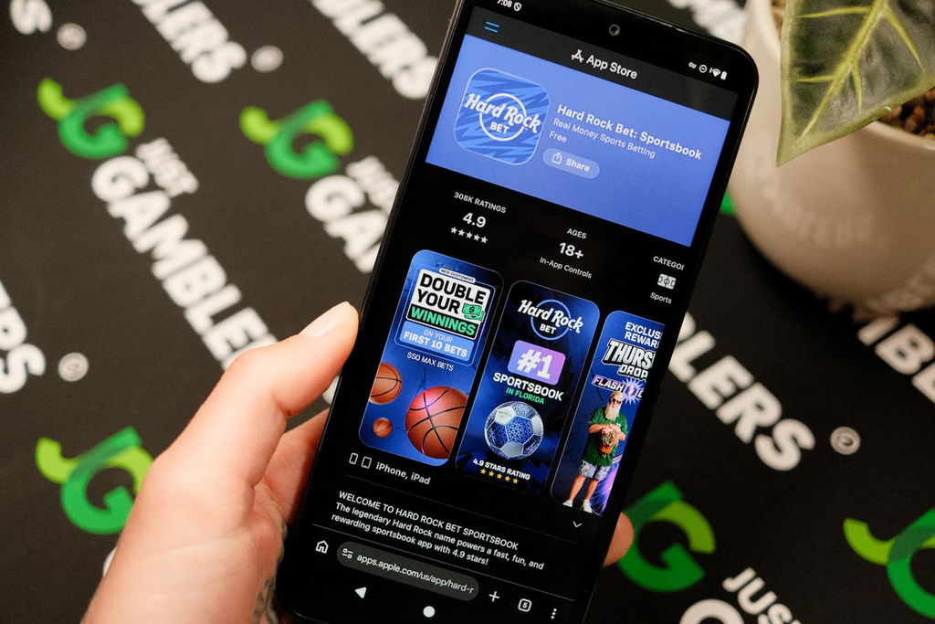 Photo of Hard Rock MI online casino app.