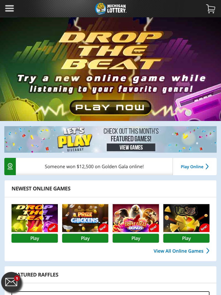 Michigan Lottery United States Review Tablet