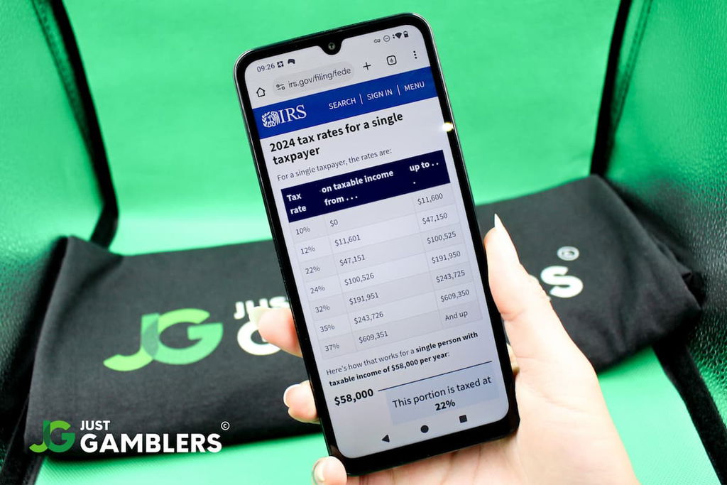 New Jersey online gambling tax guide: photo of tax rates for single individuals.