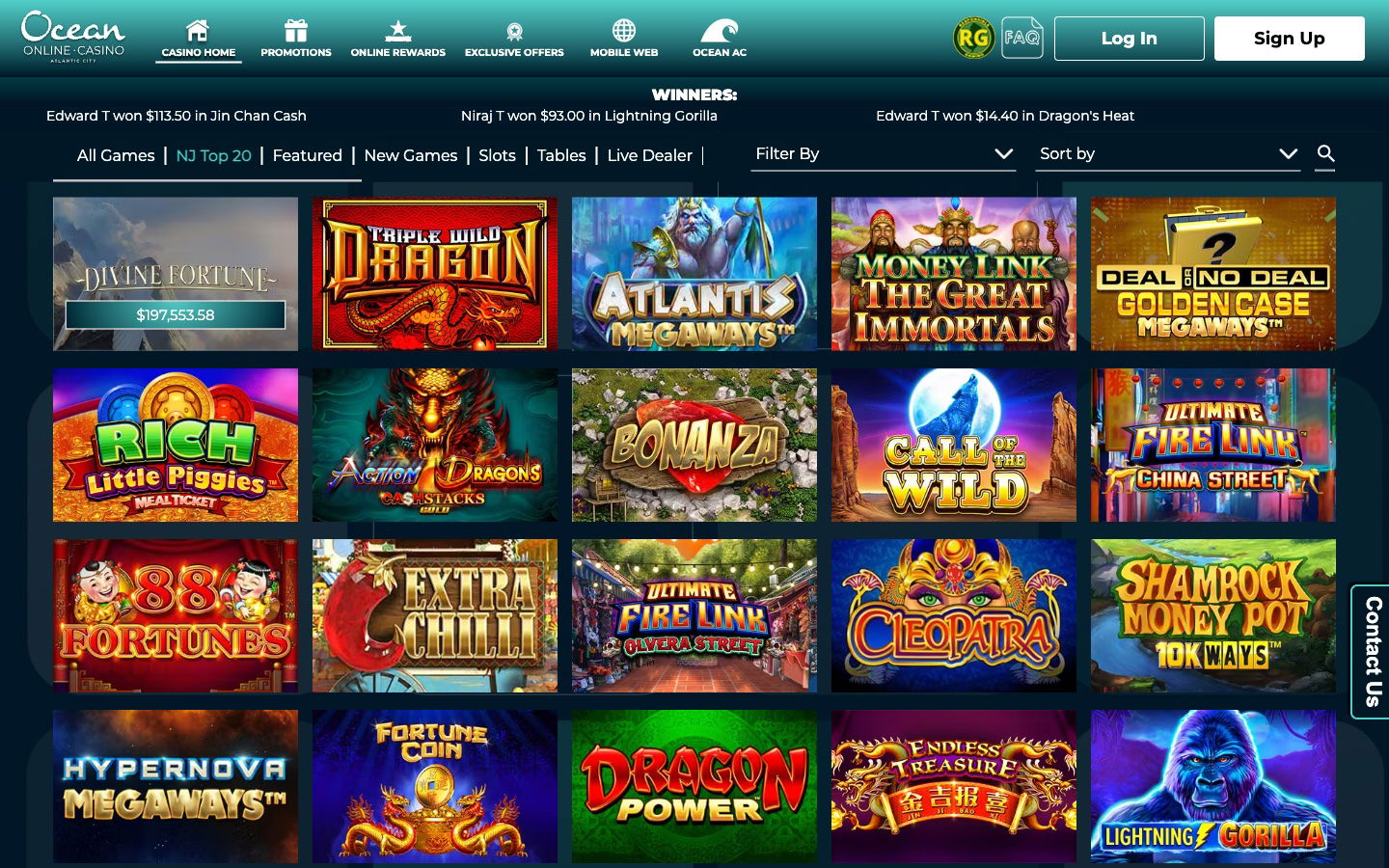 Ocean Online Casino United States Casino