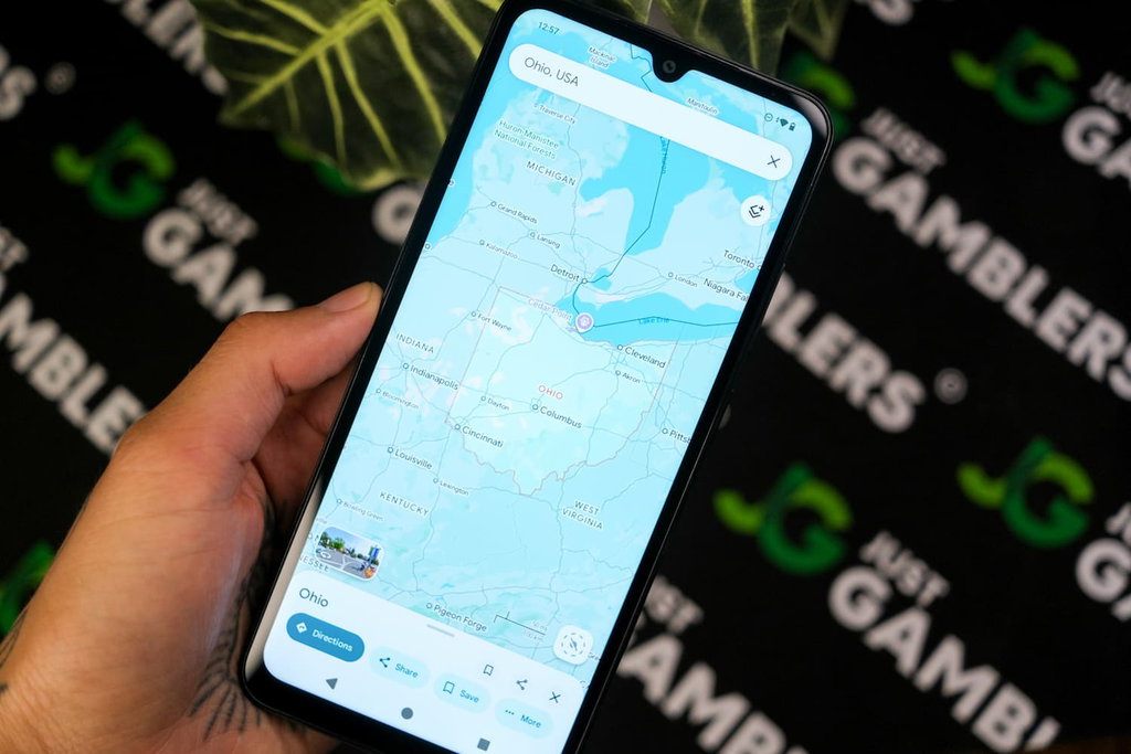Photo of Ohio on Google Maps geolocation technology.