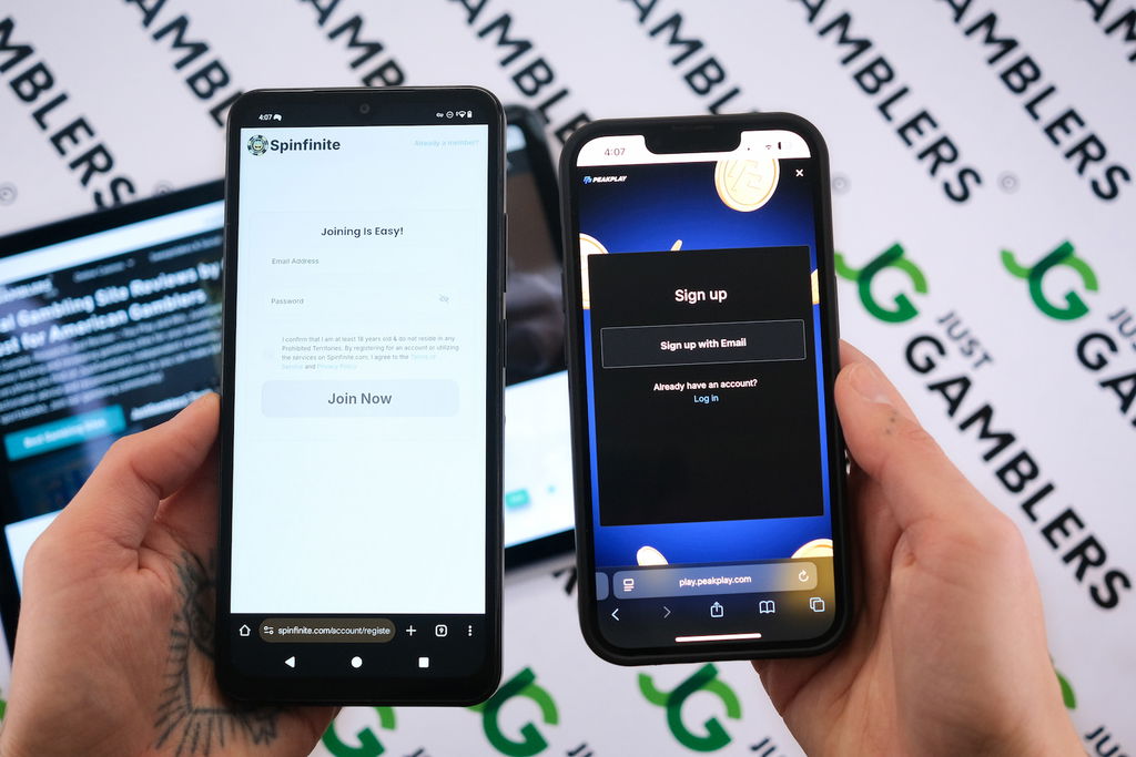 PeakPlay comparison with Spinfinite: registration.