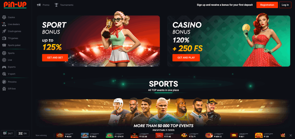 Pin Up Casino Homepage