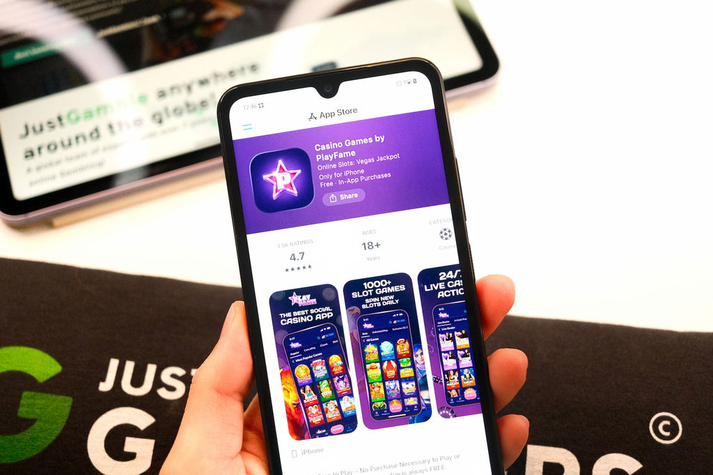Photo of the PlayFame sweepstakes casino app.