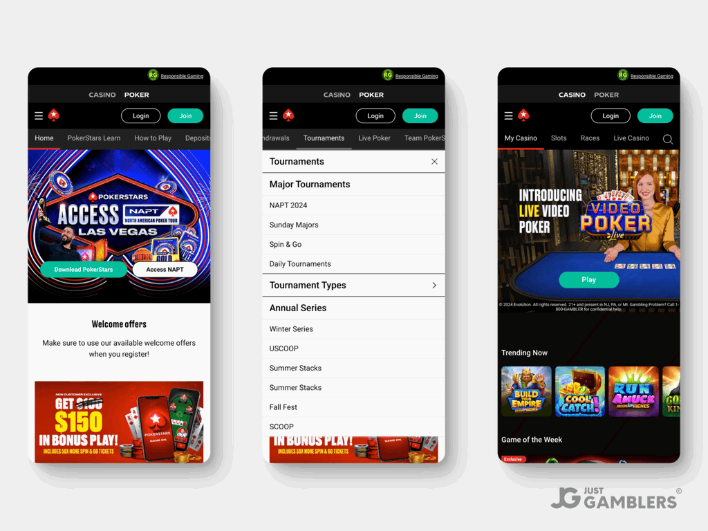 PokerStars Gambling NJ Product Preview Mobile