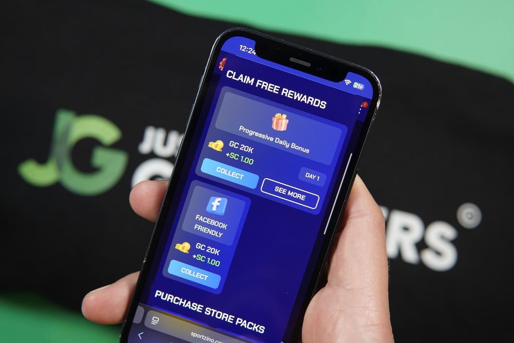 Photo of the daily login bonus at Sportzino.