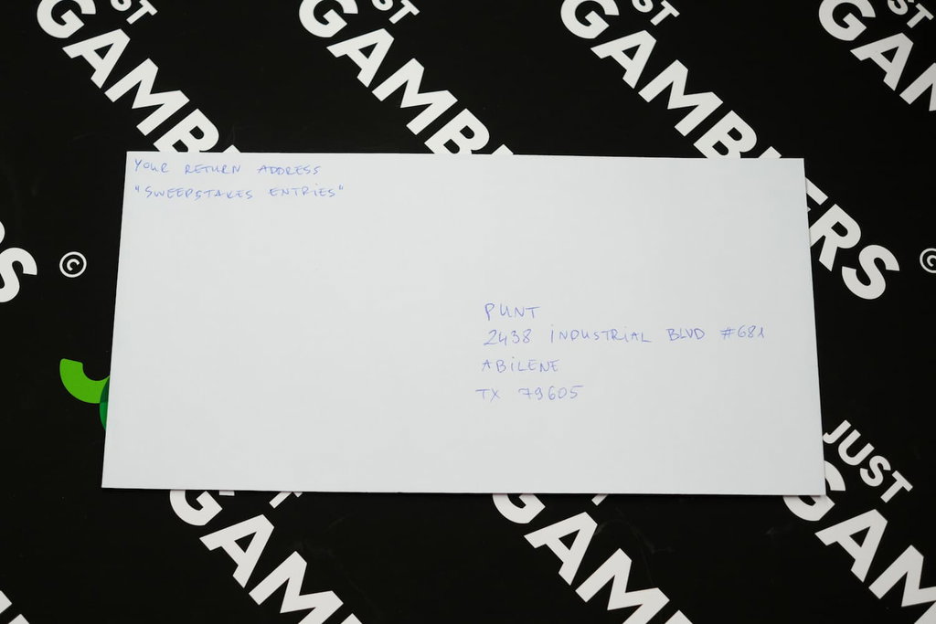 Photo of what you need to complete the Punt mail-in request envelope.