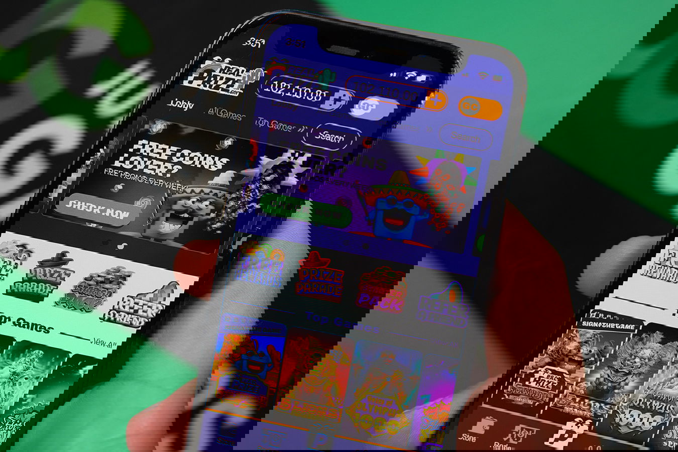 Photo of New Sweepstakes Casino RealPrize on iPhone