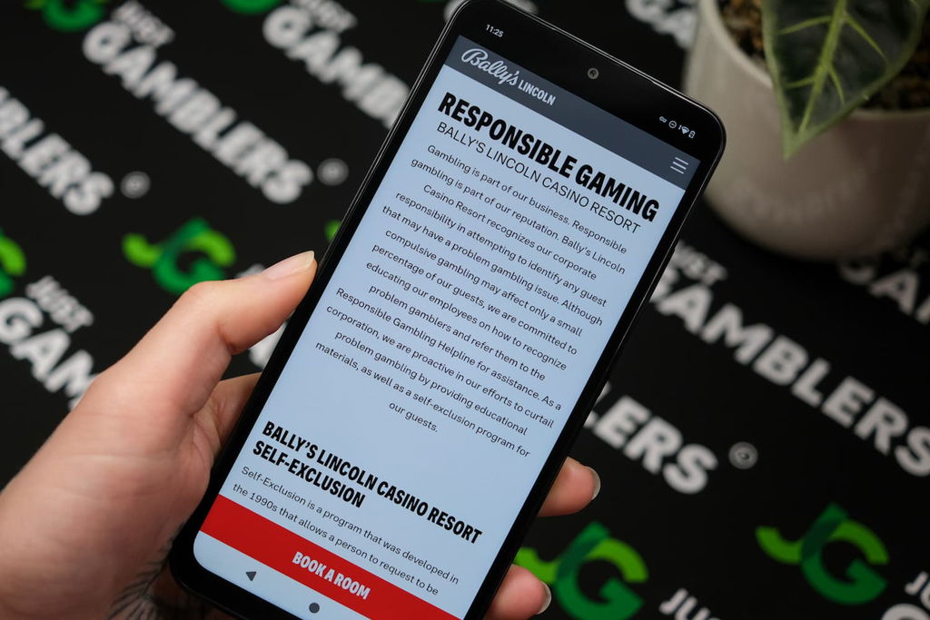 Photo of Bally’s Casino RI responsible gambling page.