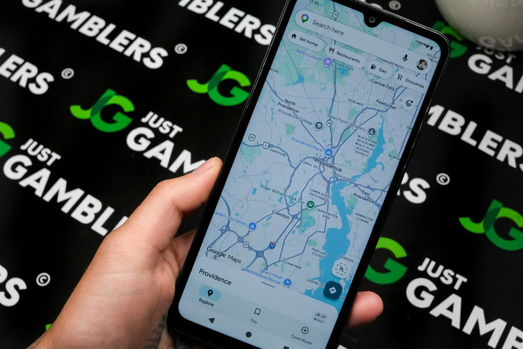 Photo of Providence RI on Google Maps to illustrate geolocation for online gambling.