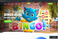 Desktop screenshot of the starting page at Bingo Blitz.