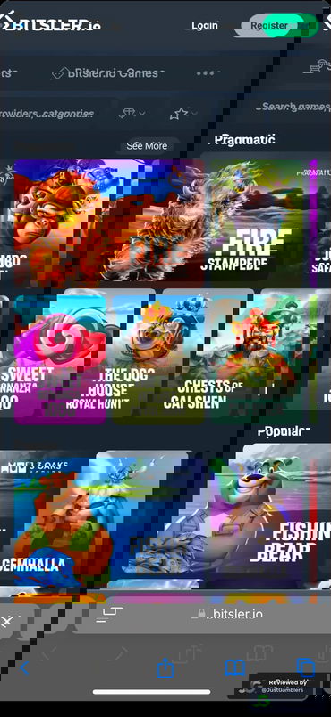 Mobile screenshot of the promo page at Bitsler.