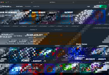 Desktop Screenshot of Bitsler.io Landing Page