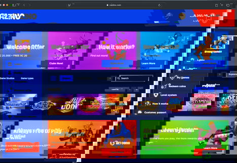 Desktop Screenshot of Cazino Landing Page