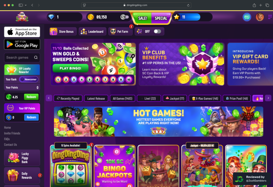 Desktop Screenshot of DingDingDing Starting Page