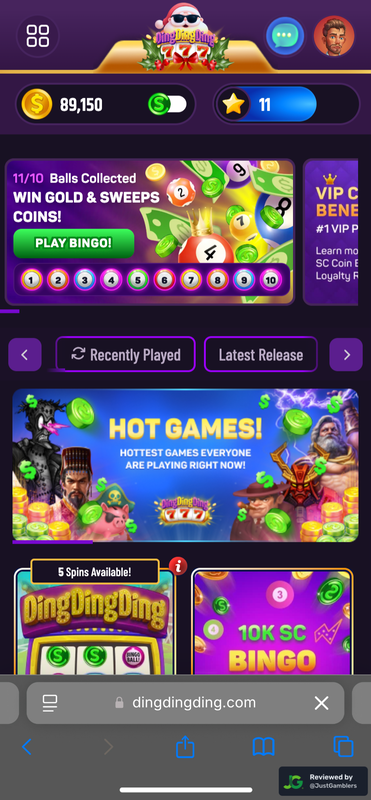 Mobile Screenshot of DingDingDing Starting Page