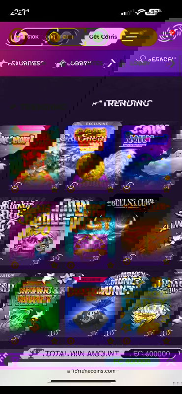 Mobile Screenshot of Fortune Coins Coin Purchase Page