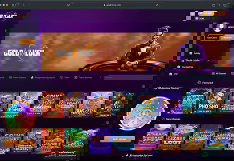 Desktop Screenshot of GoldNLuck Landing Page