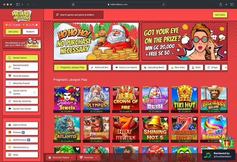 Desktop Screenshot of Hello Millions Starting Page