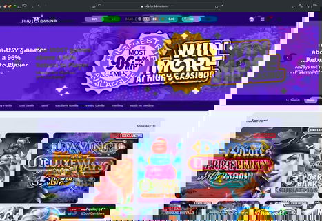 Desktop Screenshot of High 5 Casino Starting Page