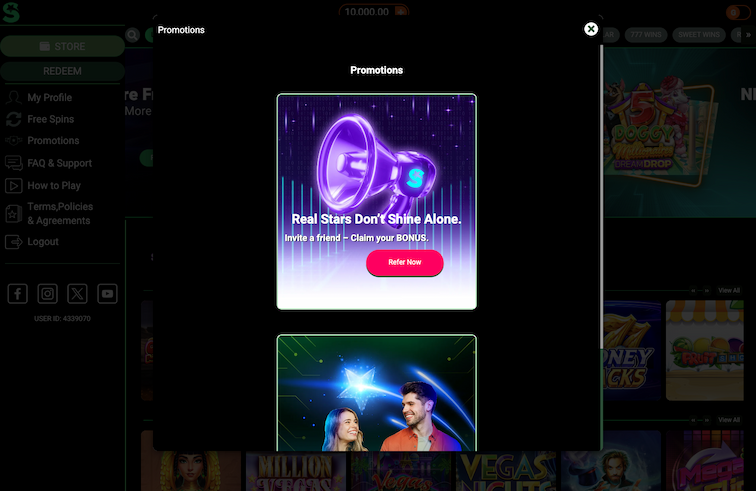 Screenshot Lonestar Promotions Page Desktop