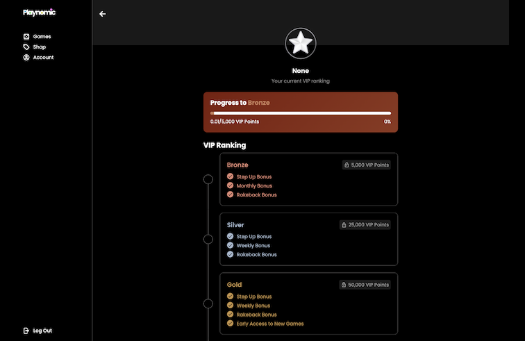 Desktop screenshot of the promo page at Playnomic.