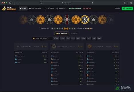 Desktop Screenshot of Roll Royale Game Page